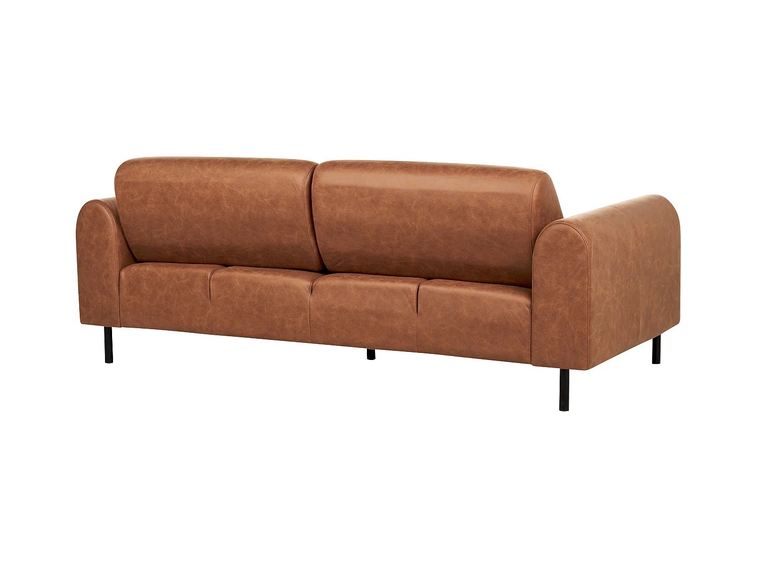 Sofa ASKIM Stoff Goldbraun 3-Sitzer