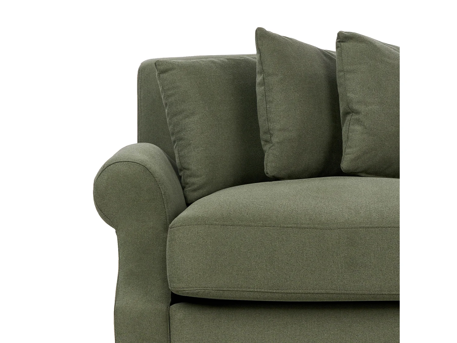 Canapé 3 places EIKE Tissu Vert foncé