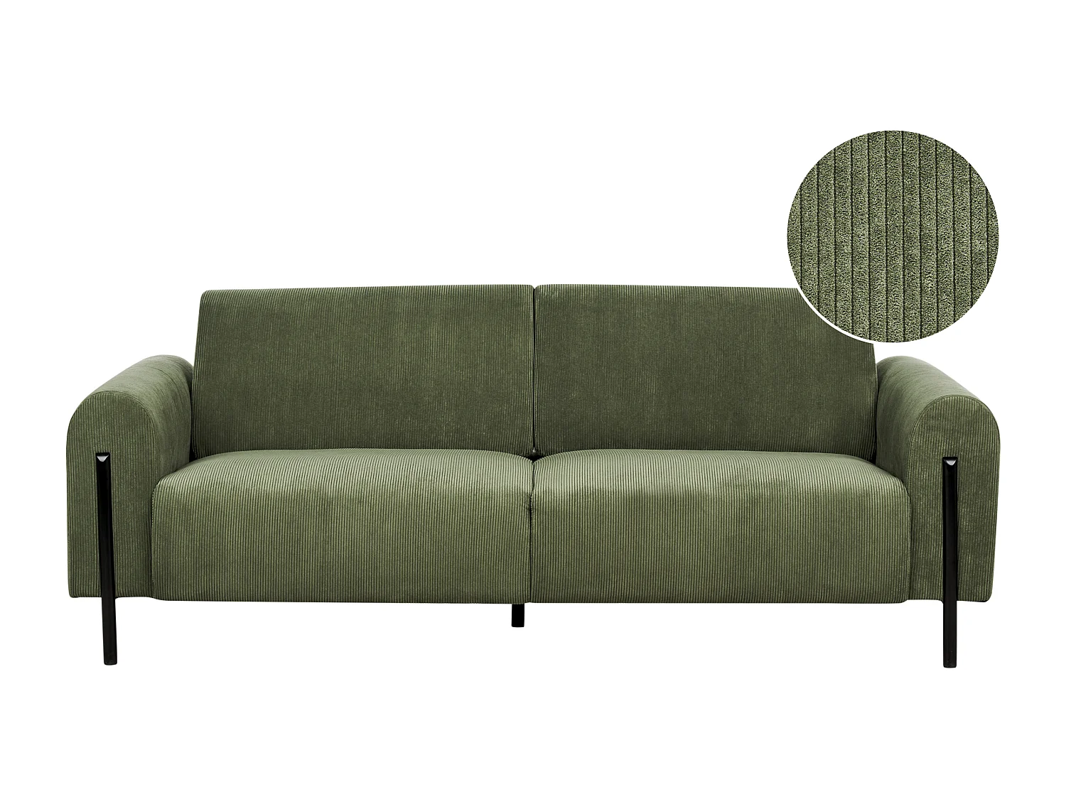 Sofa ASKIM Sztruks Oliwkowy dla 3 osób