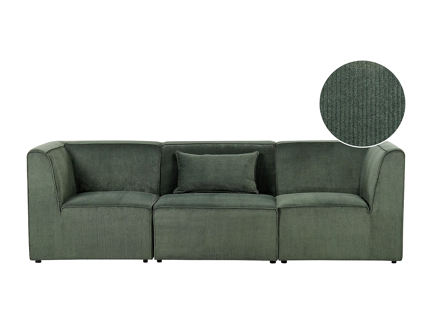 Modulsofa LEMVIG Cord Dunkelgrün 3-Sitzer