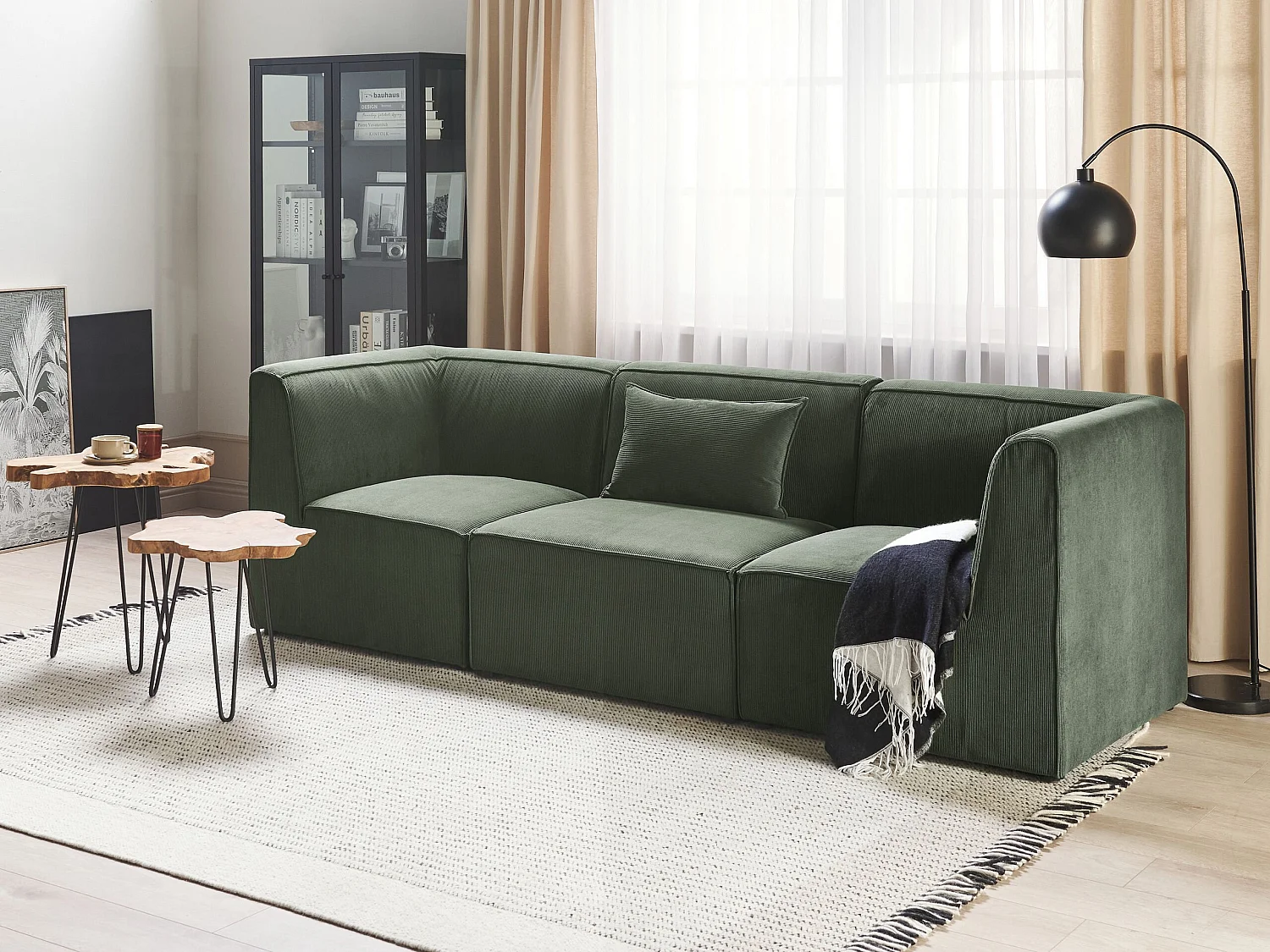 Modulsofa LEMVIG Cord Dunkelgrün 3-Sitzer
