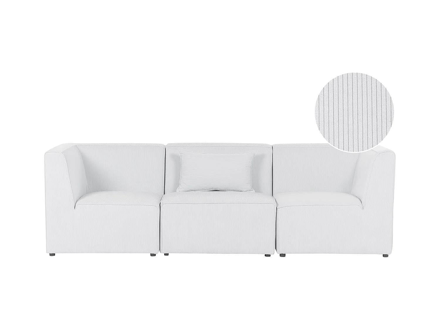 Modulsofa LEMVIG Cord Cremeweiss 3-Sitzer
