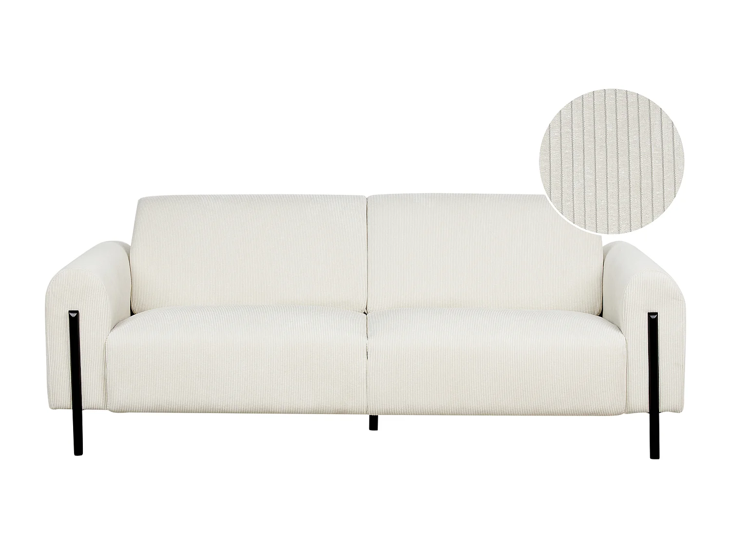 Sofá ASKIM Pana Blanco crema 3 plazas