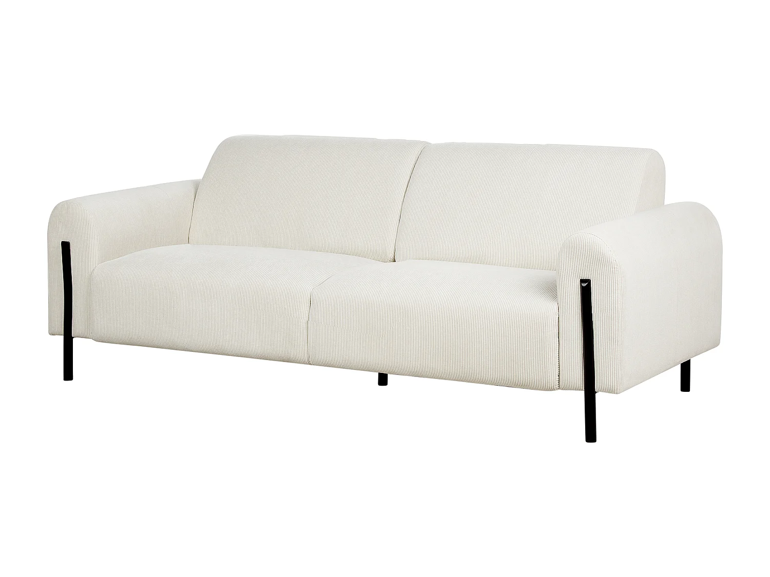 Sofá ASKIM Bombazine Branco creme 3 lugares