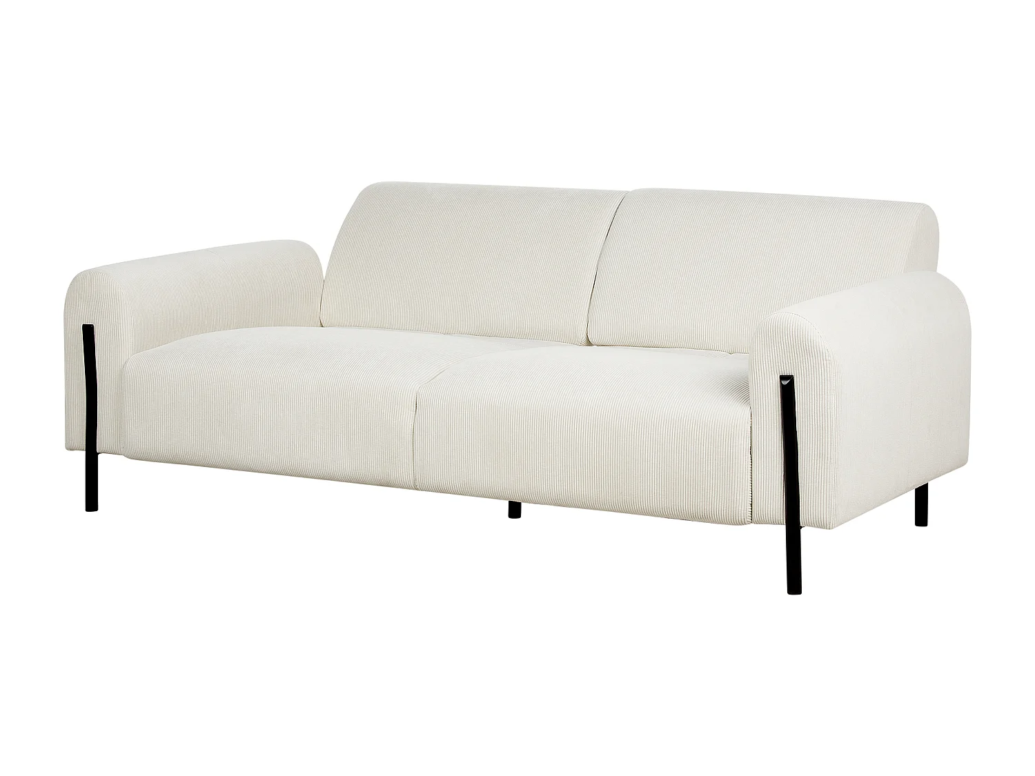 Sofá ASKIM Bombazine Branco creme 3 lugares