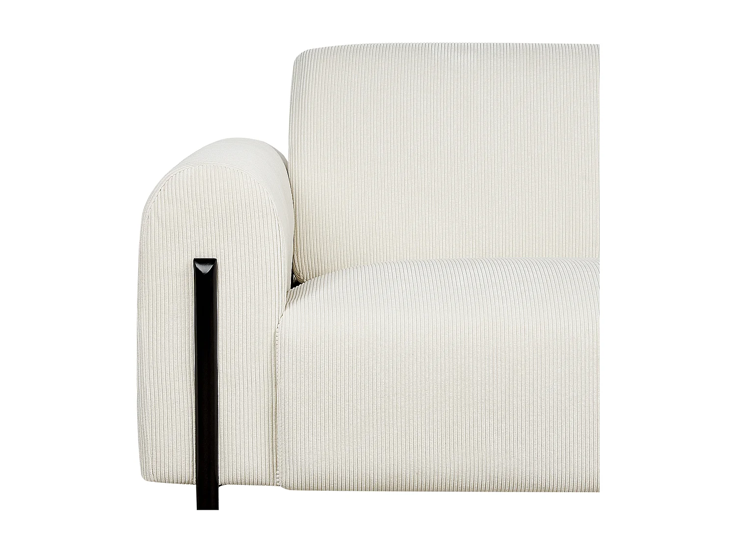 Divano ASKIM Velluto a coste Bianco sporco 3 posti