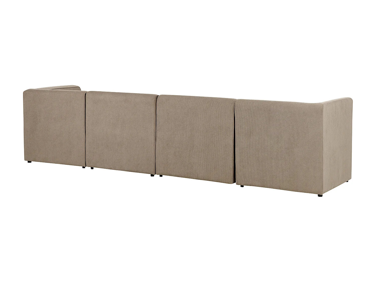 Canapé modulable 4 places LEMVIG Velours côtelé Taupe