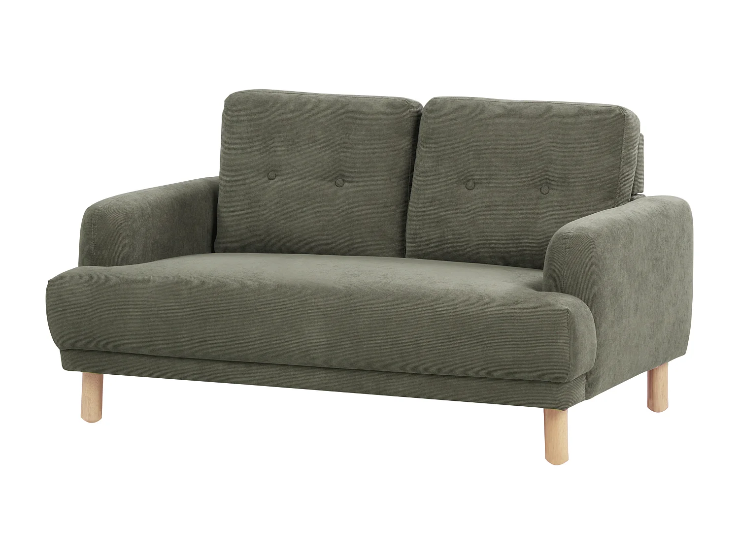 Sofa TUVE Sztruks Ciemnozielony dla 2 osób