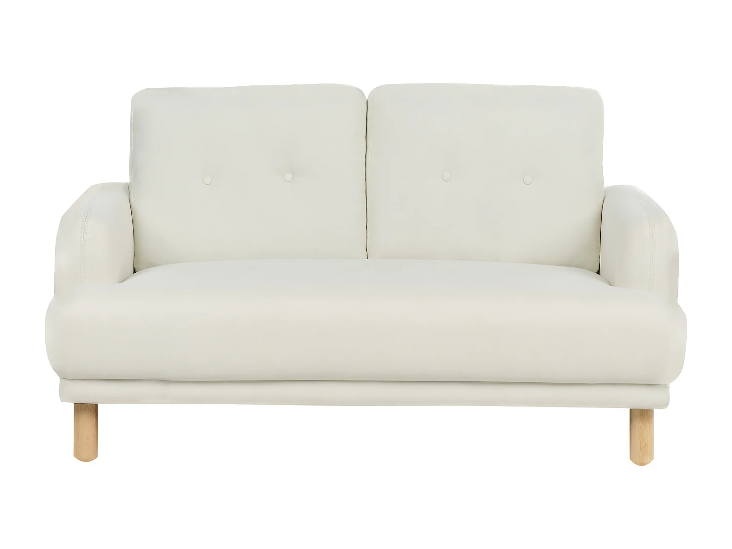 Canapé TUVE Tissu Blanc cassé 2 places