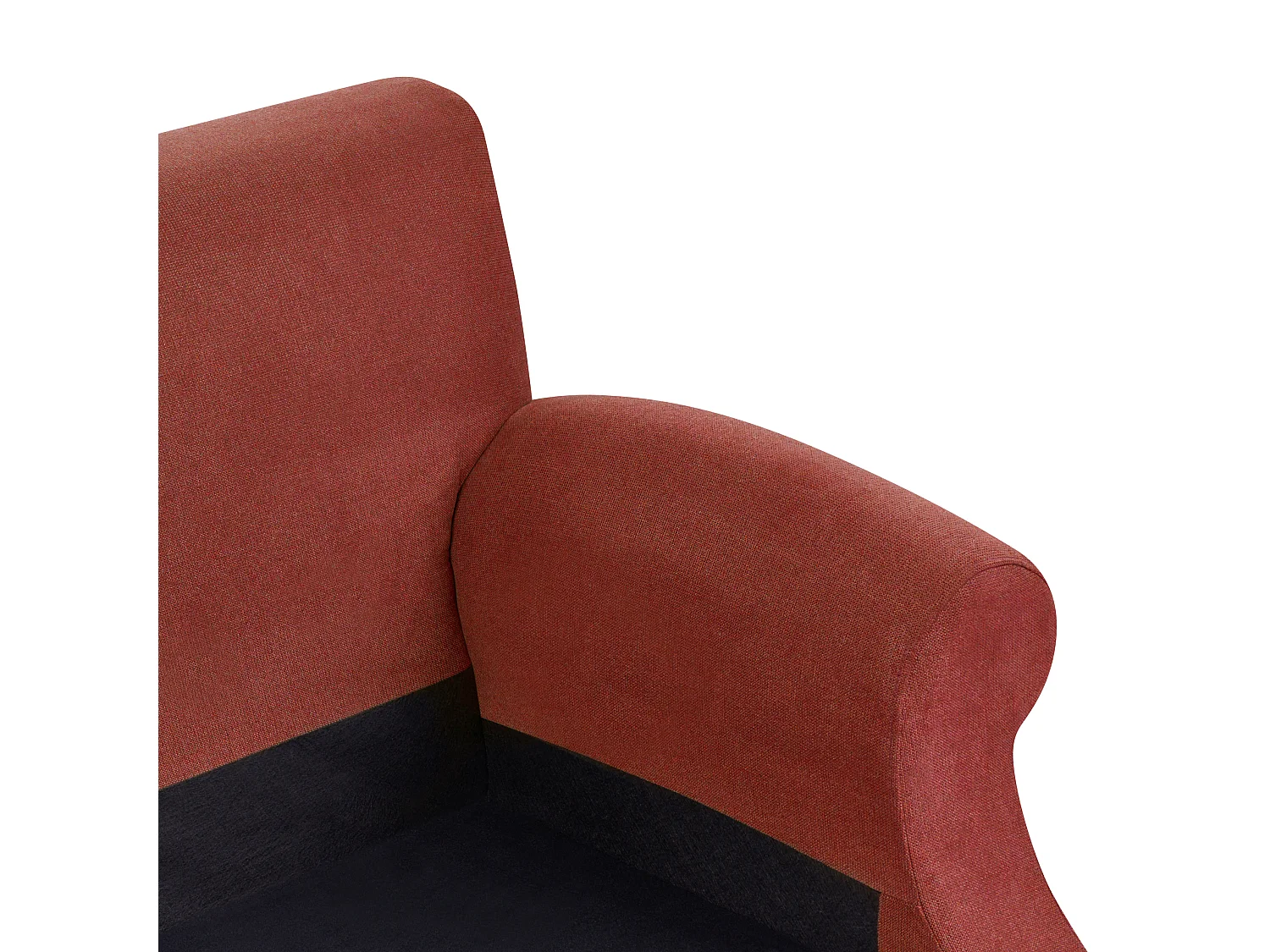 2-Sitzer Sofa Stoffbezug rot mit mehreren Kissen Polstersofa Retro-Stil Eike