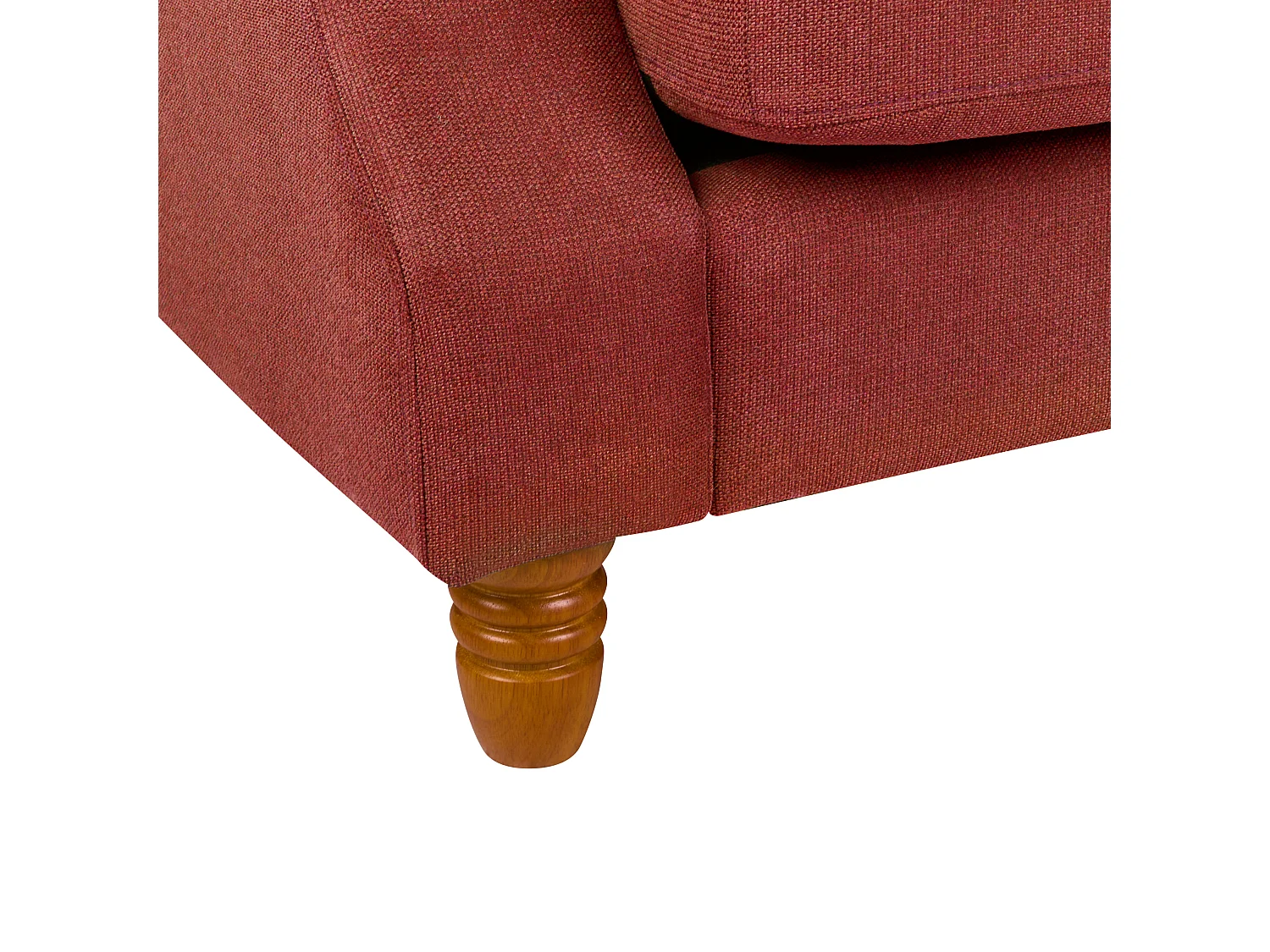 2-Sitzer Sofa Stoffbezug rot mit mehreren Kissen Polstersofa Retro-Stil Eike