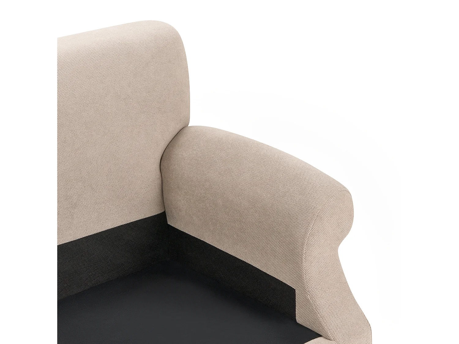 Sofa EIKE Stoff Beige 2-Sitzer