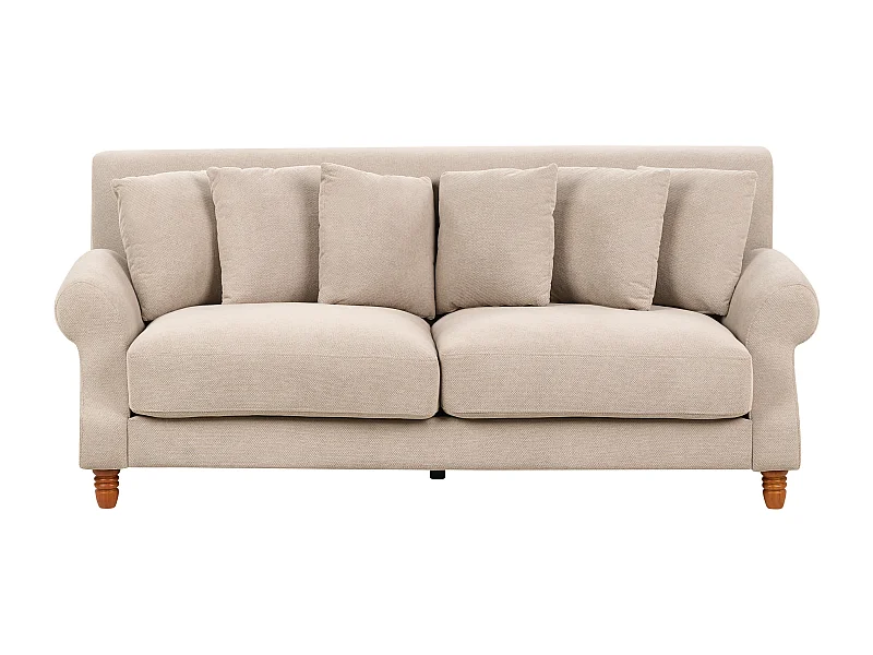 Sofa EIKE Stoff Beige 2-Sitzer