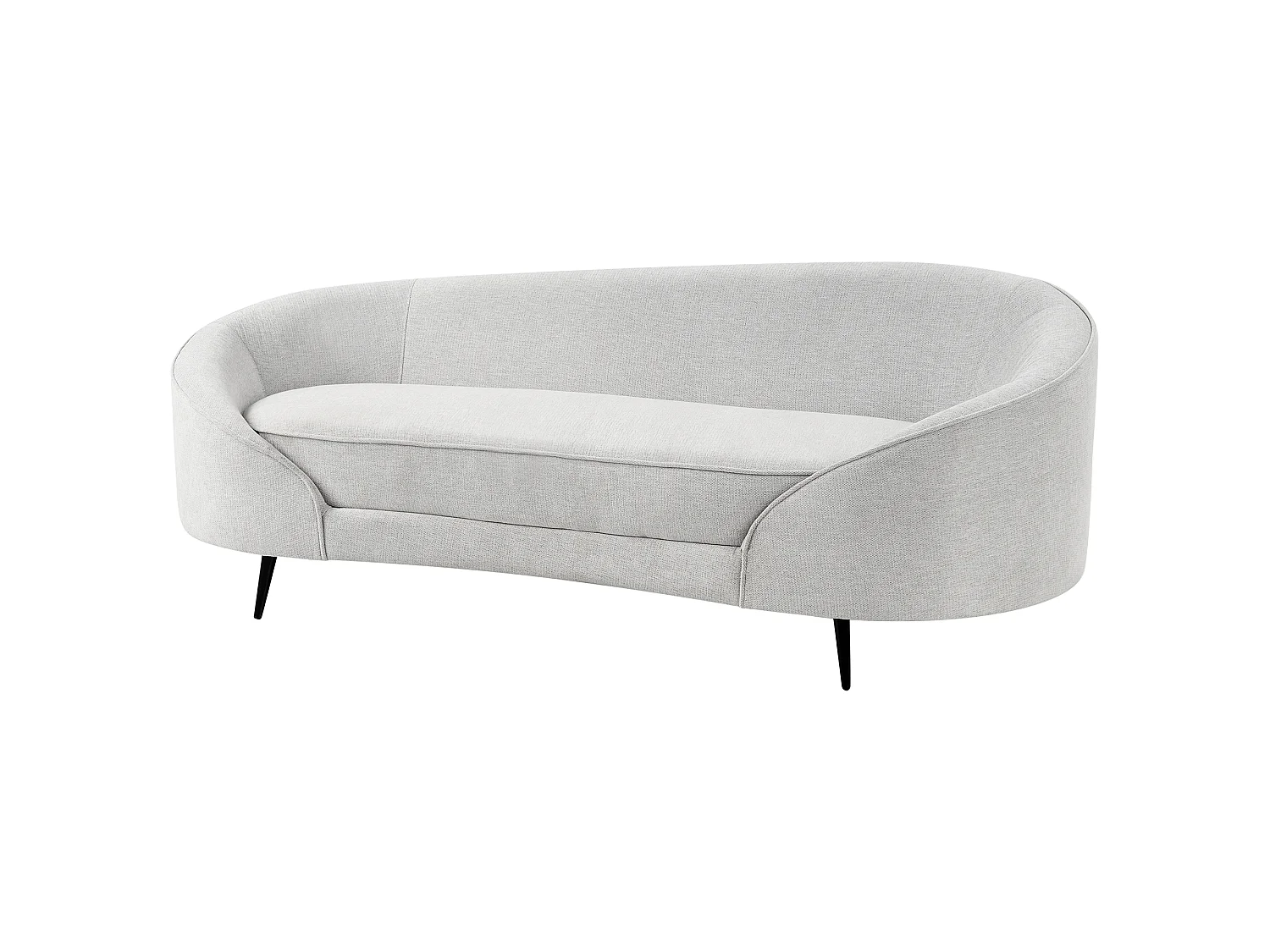 Sofa SAVAR Stoff Cremeweiss 3-Sitzer