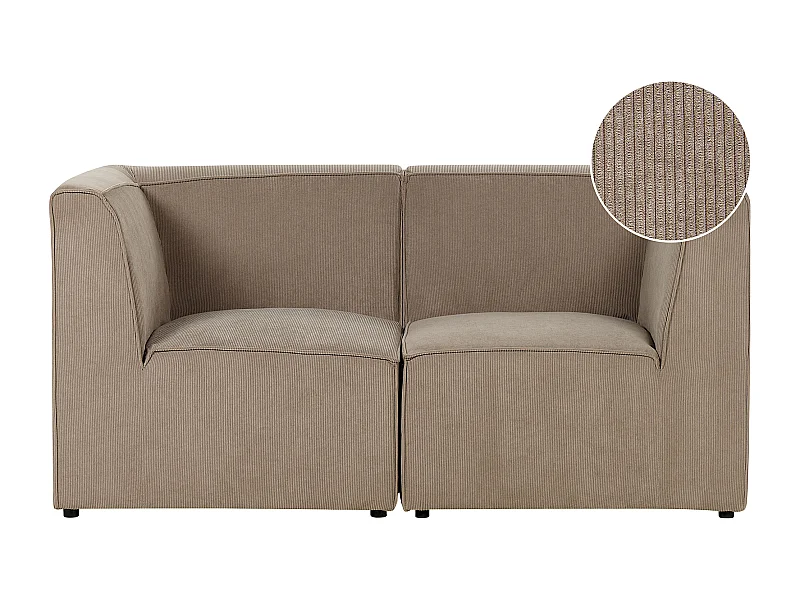 Modulaire bank LEMVIG Corduroy Taupe 2-zitter