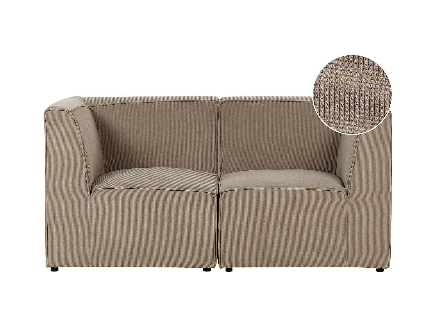 Sofá modular LEMVIG Pana Gris pardo 2 plazas