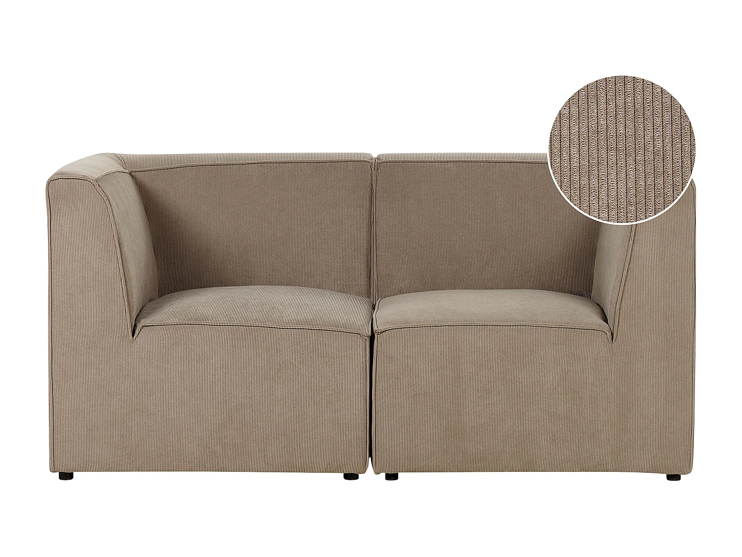 Sofá modular LEMVIG Pana Gris pardo 2 plazas