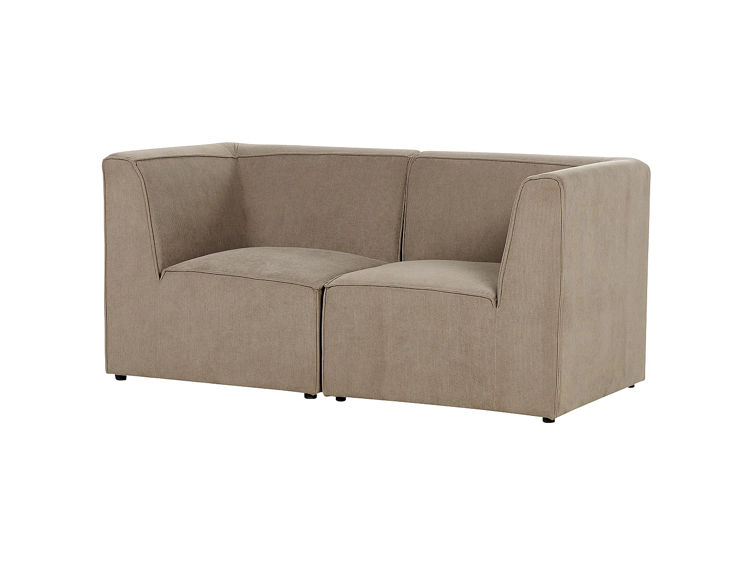 Sofa modułowa LEMVIG Sztruks Beżowoszary dla 2 osób
