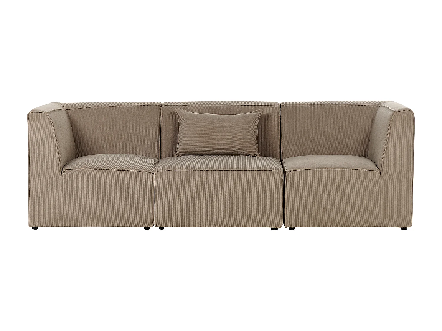 Divano modulare LEMVIG Velluto a coste Tortora 3 posti