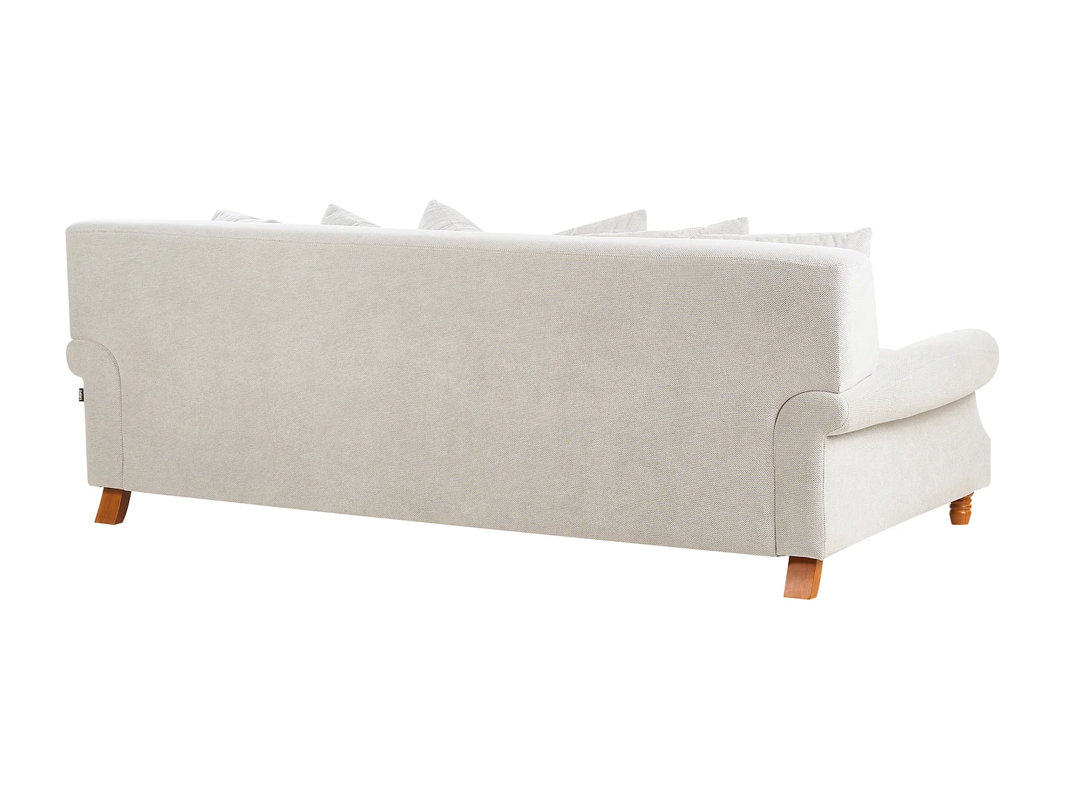 Sofa EIKE Samtstoff Cremeweiss 3-Sitzer