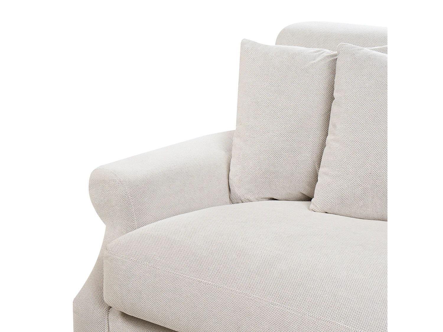 Sofa EIKE Samtstoff Cremeweiss 3-Sitzer