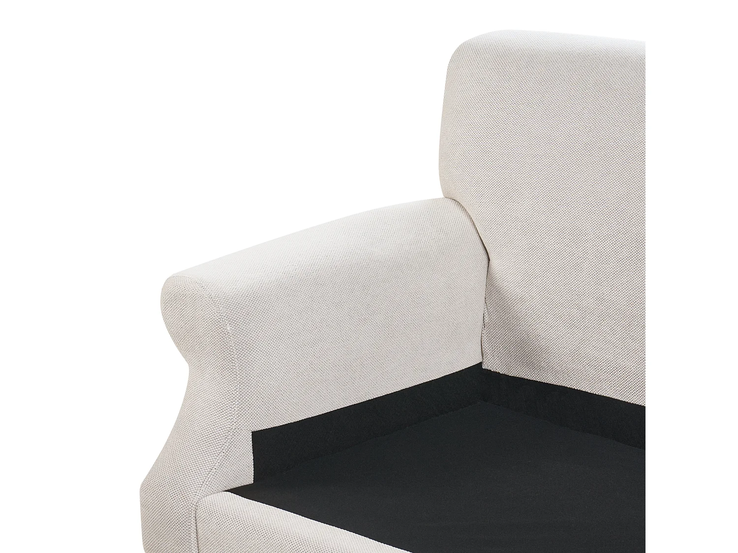 Sofa EIKE Samtstoff Cremeweiss 3-Sitzer