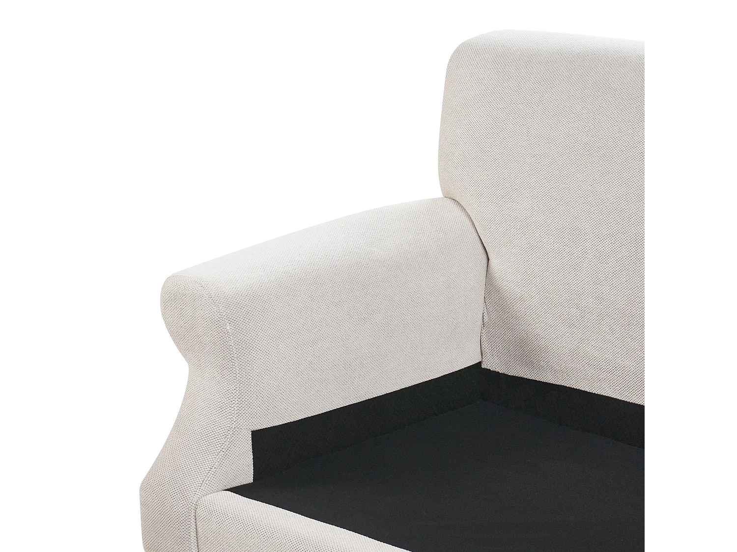 Sofa EIKE Samtstoff Cremeweiss 3-Sitzer