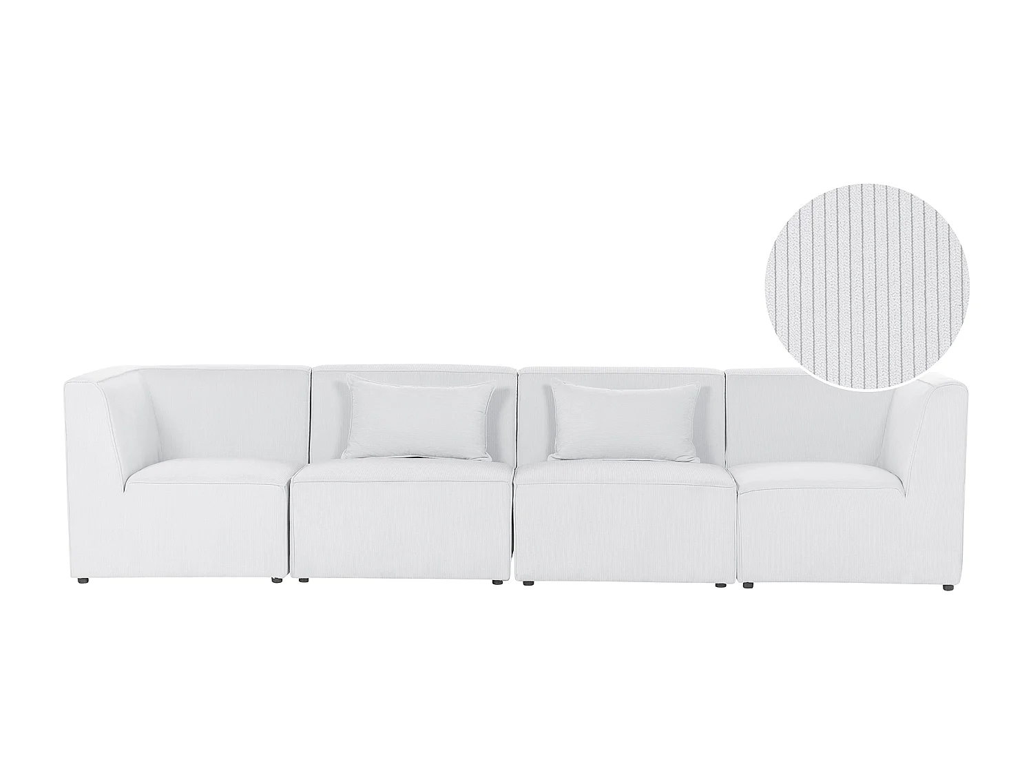 Sofá modular LEMVIG Bombazine Branco creme 4 lugares