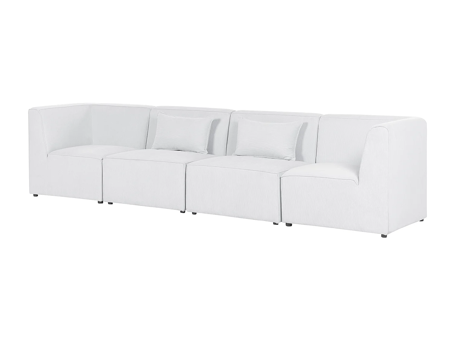 Sofá modular LEMVIG Bombazine Branco creme 4 lugares