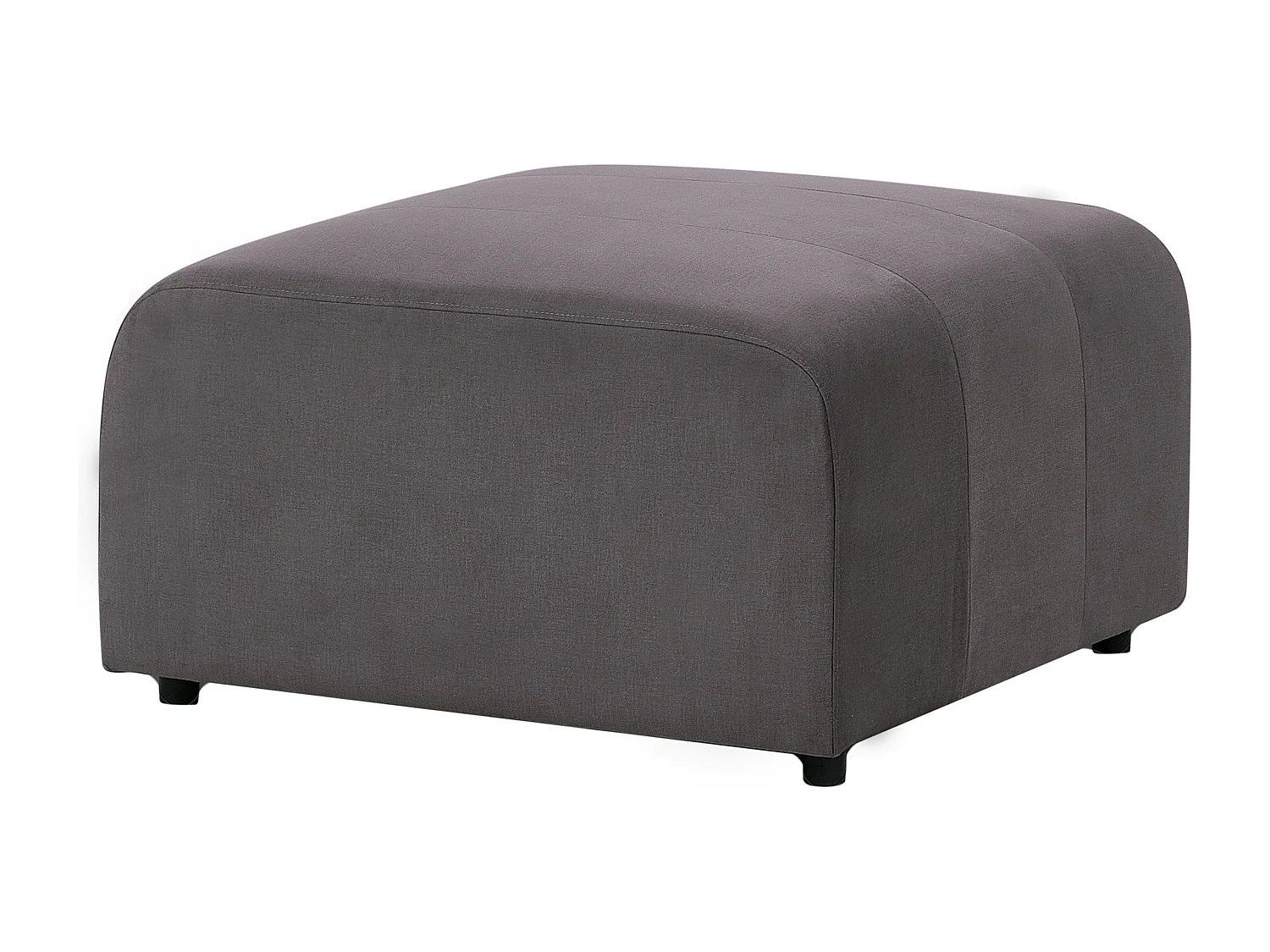 Sofá modular FALSTERBO Veludo Cinzento escuro com repousa-pés 3 lugares