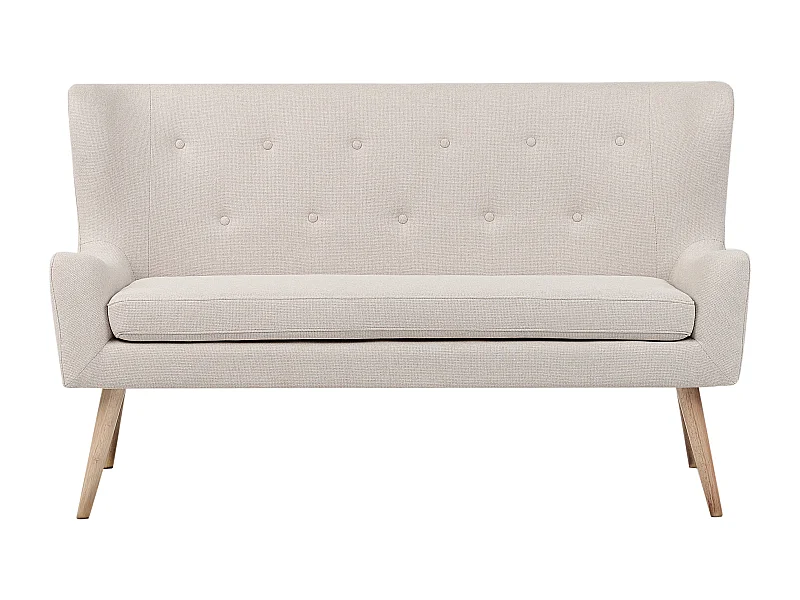 Banc rembourré 2 places SKIBBY Tissu Beige clair