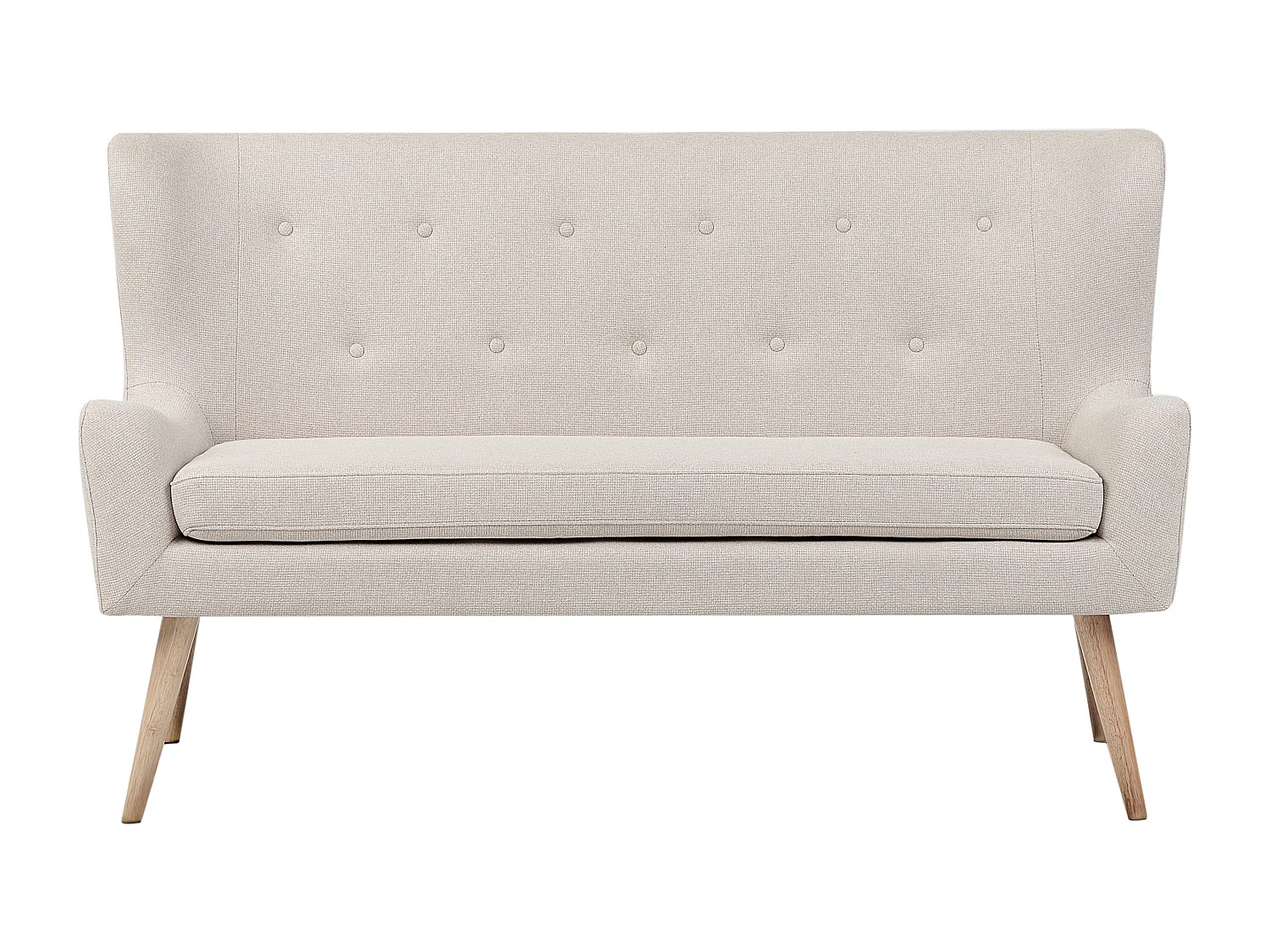 Polsterbank SKIBBY Stoff Hellbeige 2-Sitzer