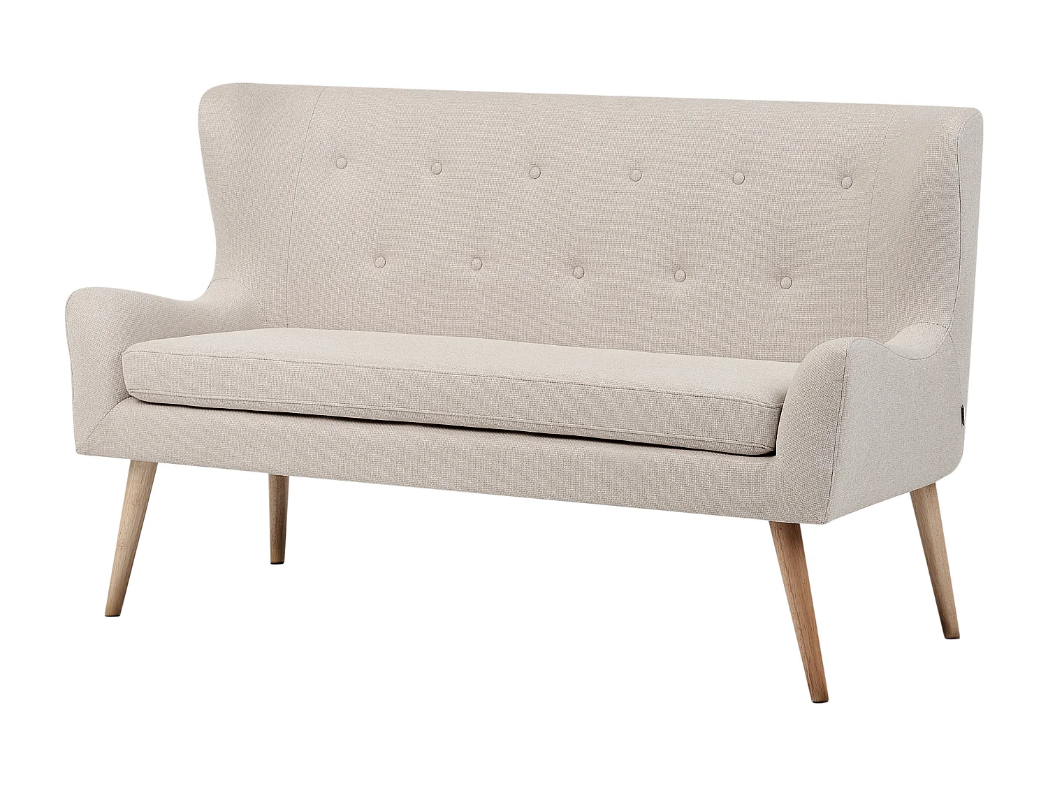 Polsterbank SKIBBY Stoff Hellbeige 2-Sitzer