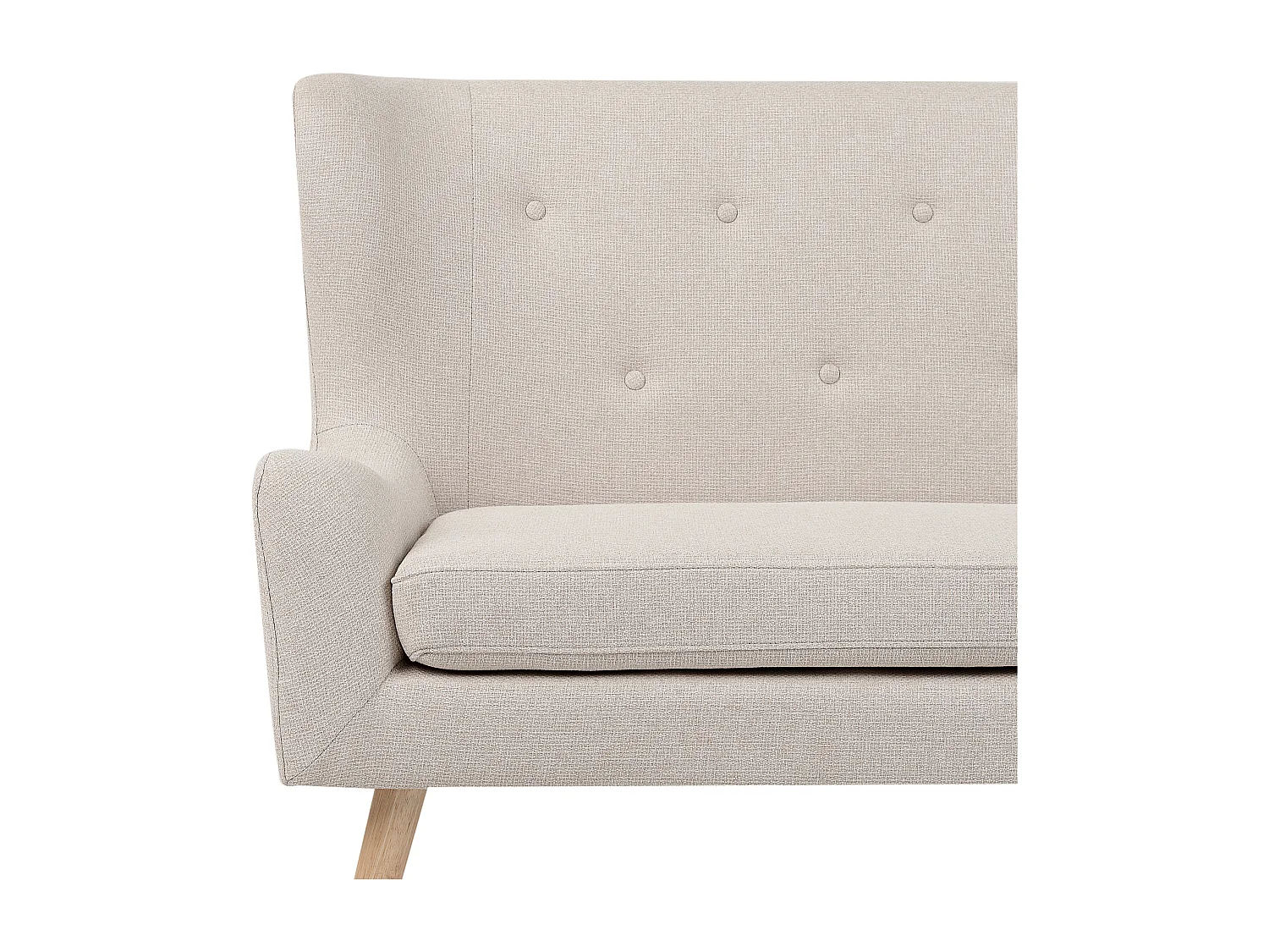 Polsterbank SKIBBY Stoff Hellbeige 2-Sitzer