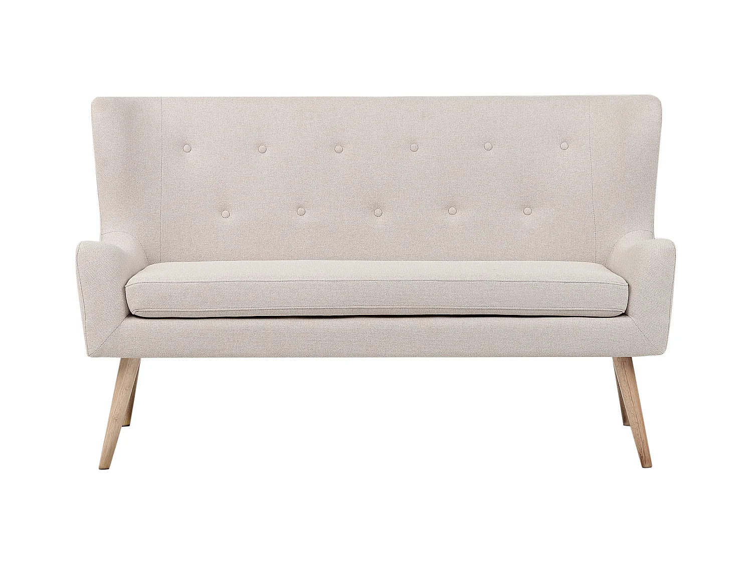 Polsterbank SKIBBY Stoff Hellbeige 2-Sitzer