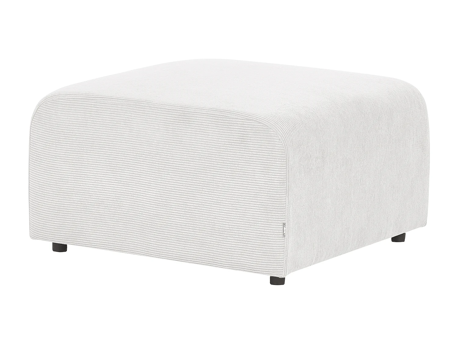 Canapé modulable 2 places FALSTERBO Velours côtelé Blanc cassé avec ottoman