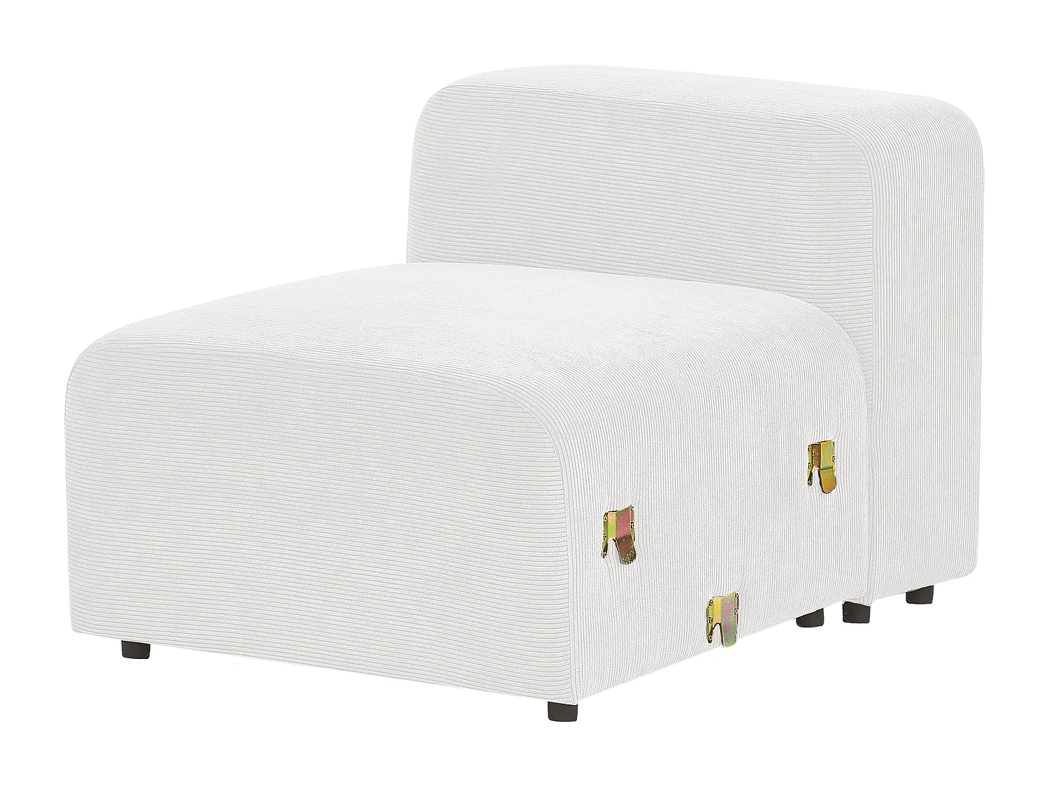 Sofá modular FALSTERBO Bombazine Branco creme com repousa-pés 3 lugares