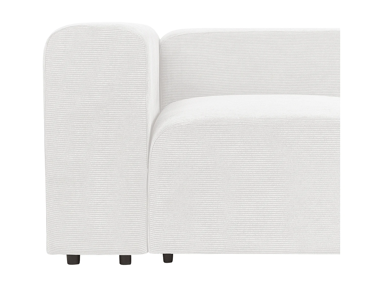 Sofá modular FALSTERBO Bombazine Branco creme com repousa-pés 3 lugares