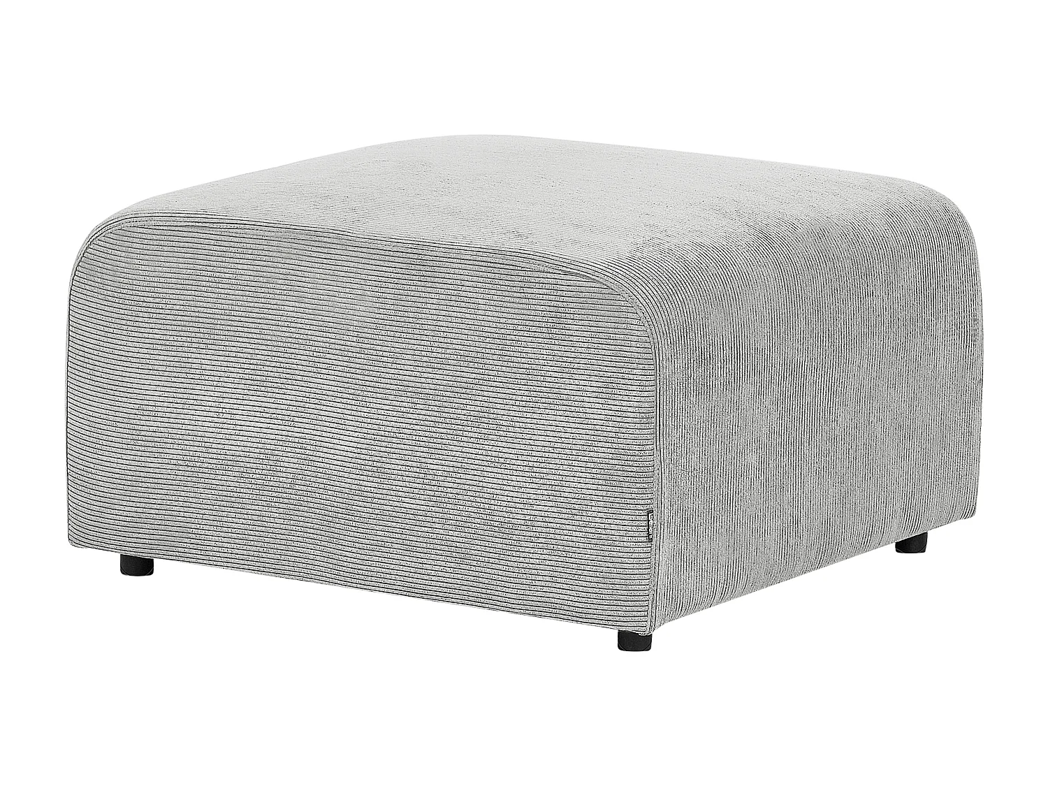 Canapé modulable 3 places FALSTERBO Velours côtelé Gris avec ottoman