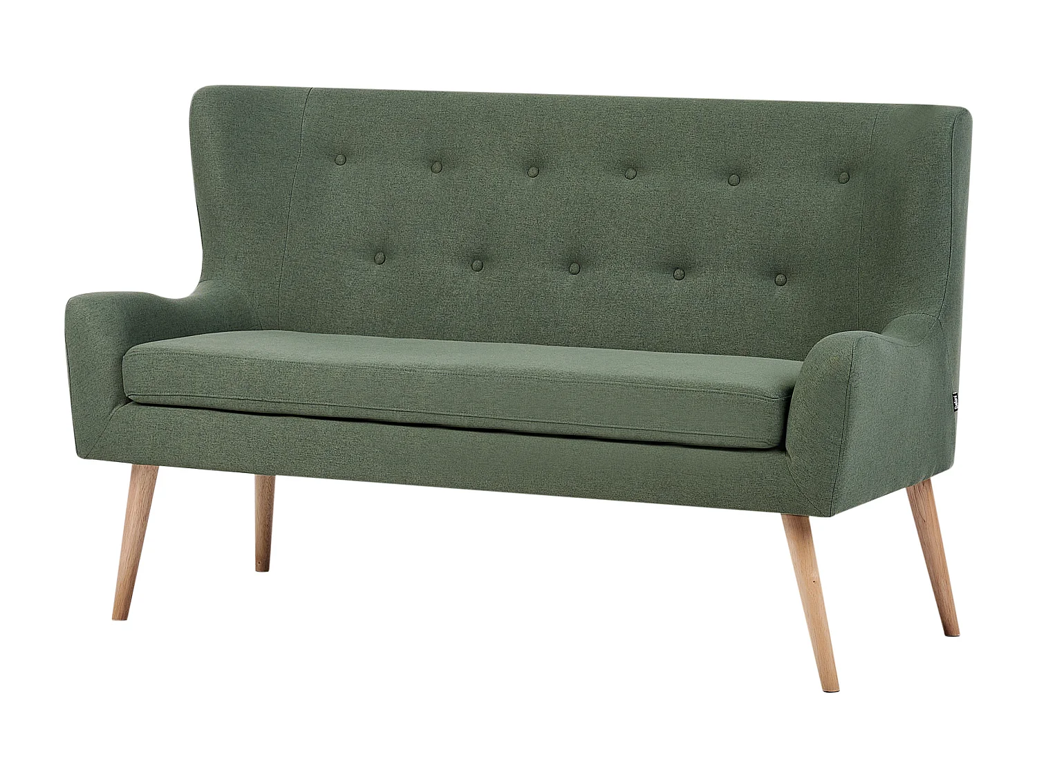 Banco estofado SKIBBY Tecido Verde 2 lugares