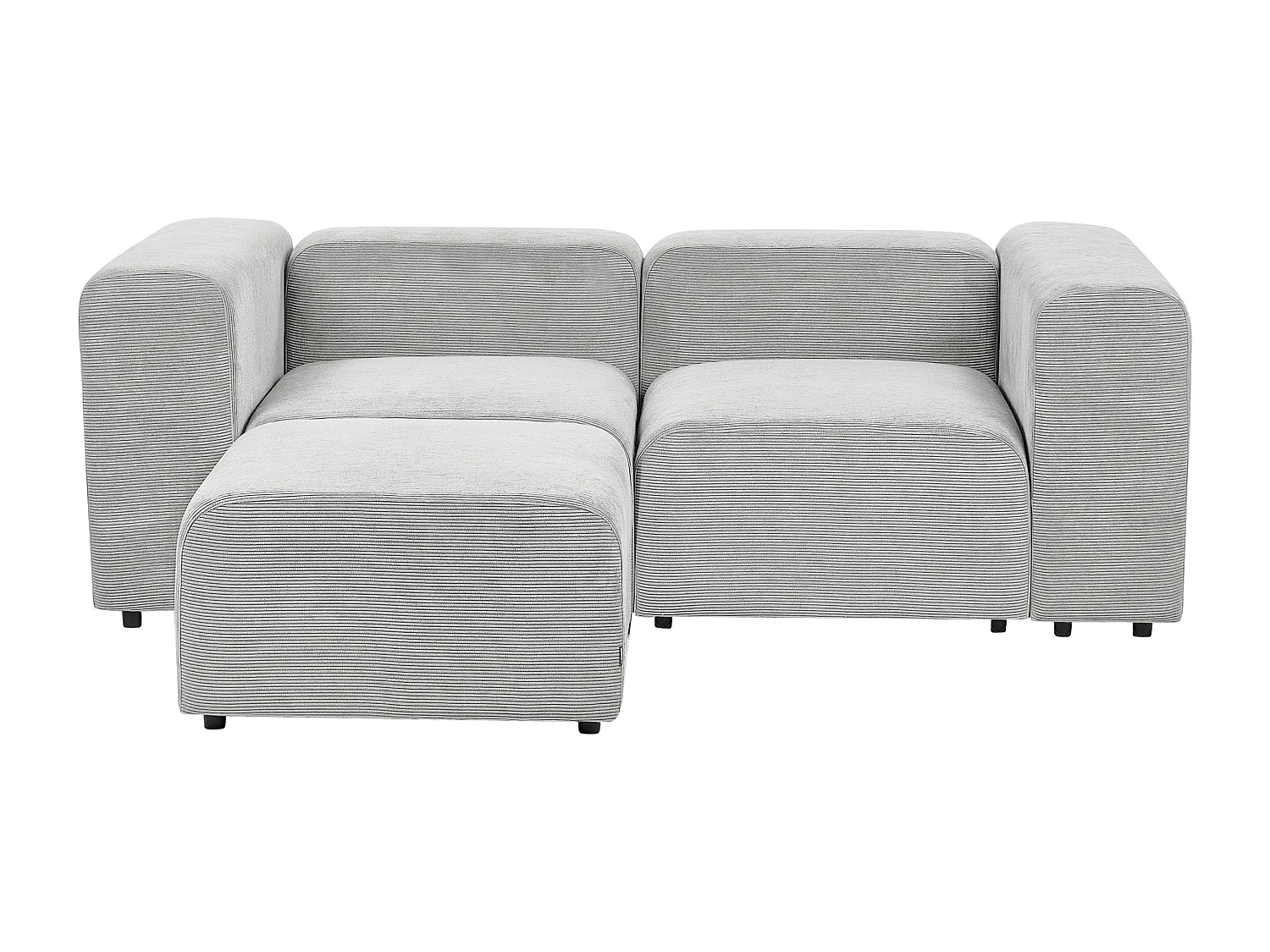 Sofá modular FALSTERBO Bombazine Cinzento com repousa-pés 2 lugares