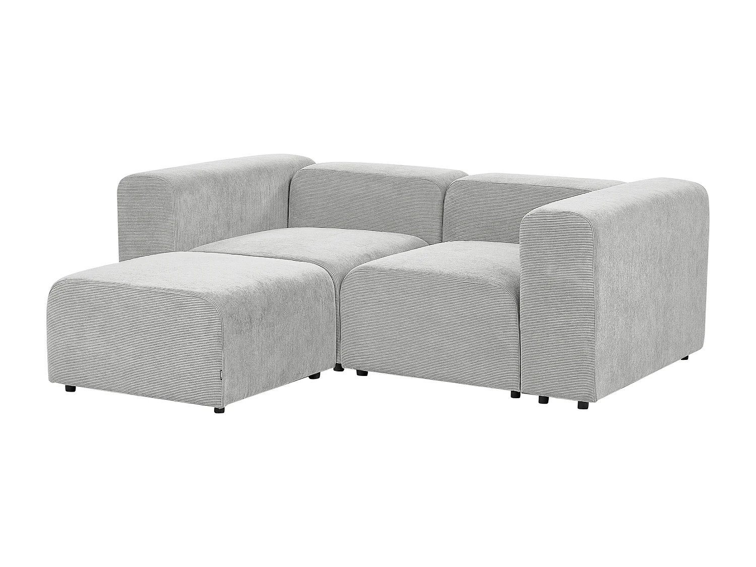 Sofá modular FALSTERBO Bombazine Cinzento com repousa-pés 2 lugares