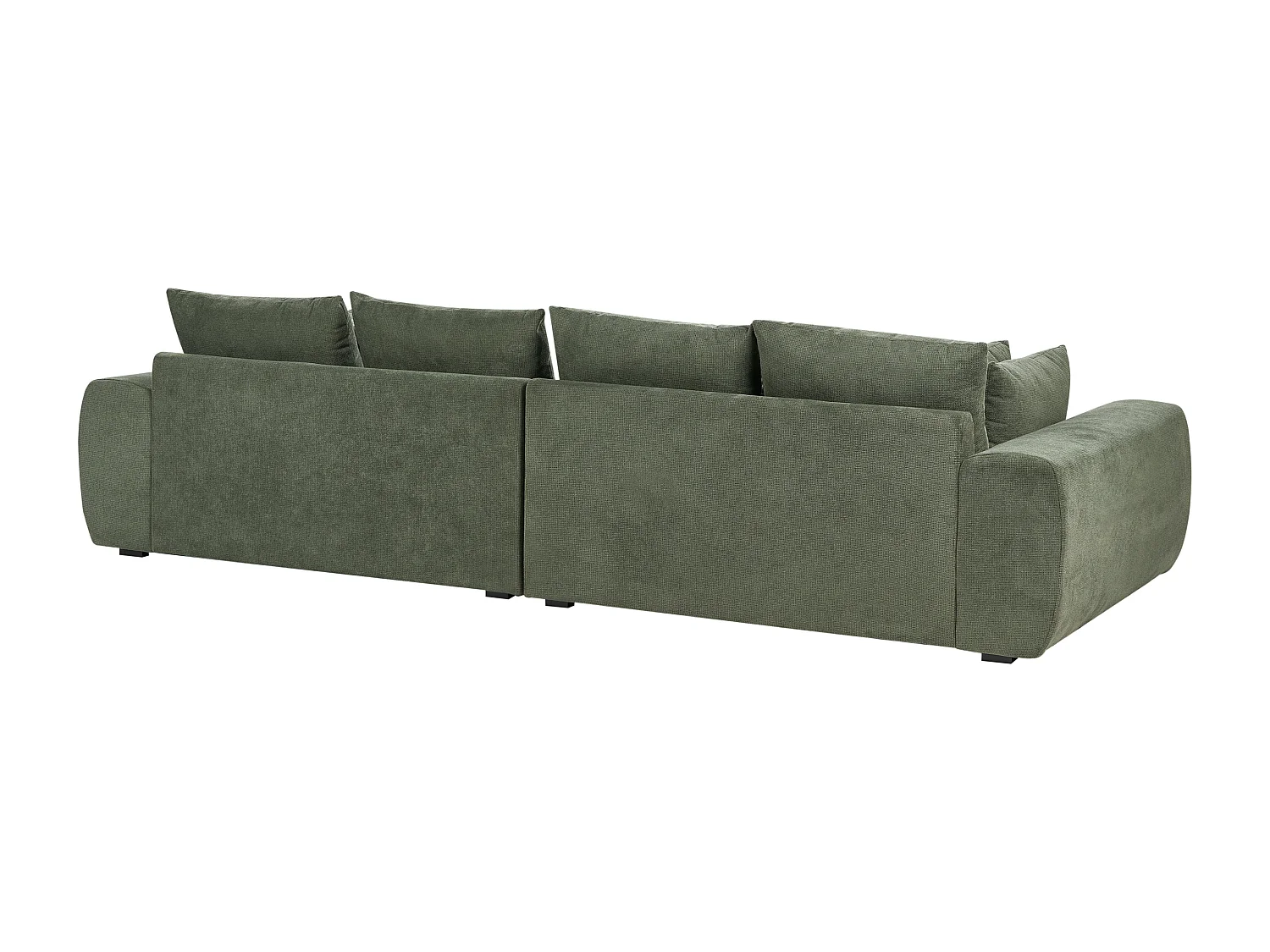 Canapé 4 places TORPO Tissu chenille Vert foncé