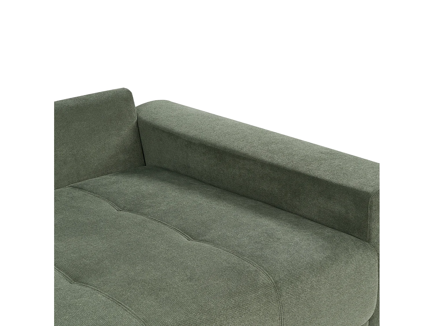 Canapé 4 places TORPO Tissu chenille Vert foncé