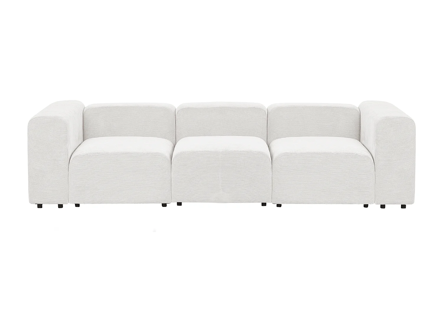 Divano modulare FALSTERBO Velluto a coste Bianco sporco 3 posti