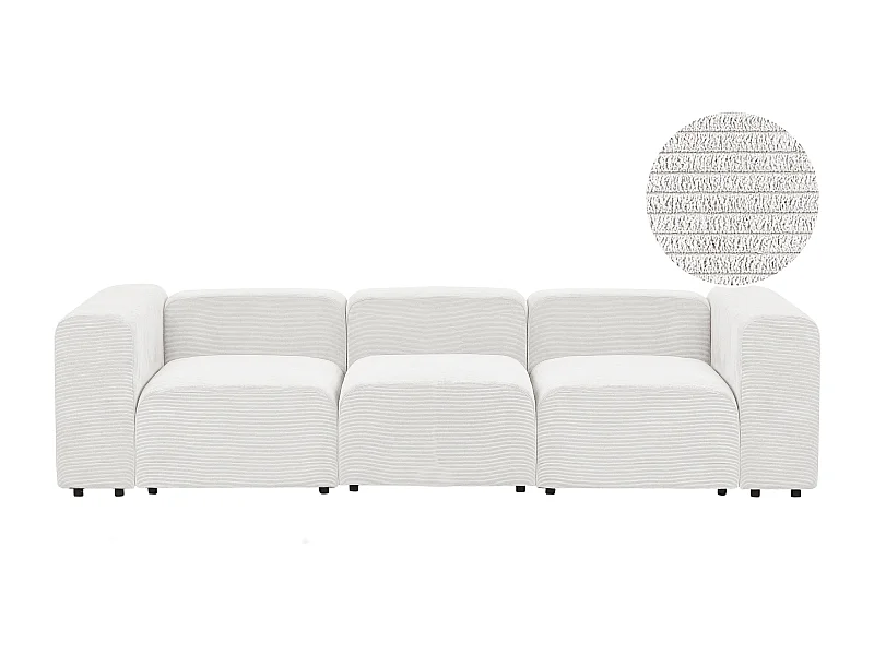 Sofá modular FALSTERBO Bombazine Branco creme 3 lugares