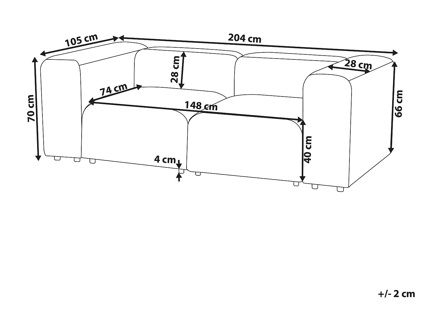 Divano modulare FALSTERBO Velluto a coste Grigio 2 posti