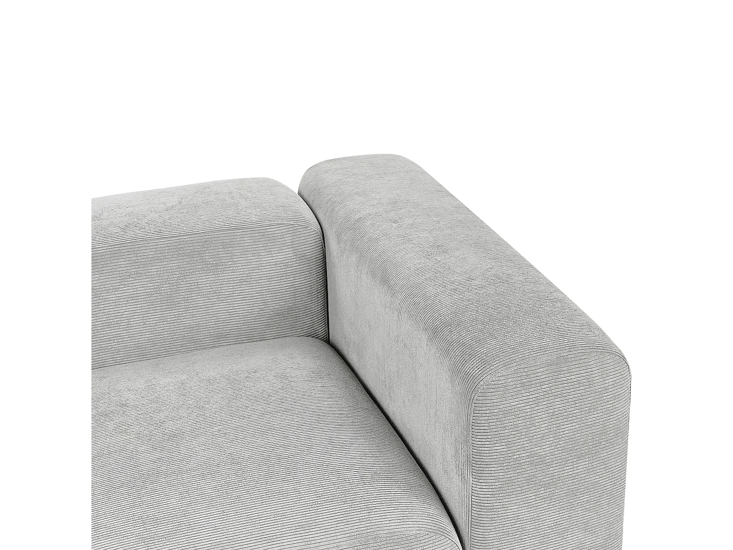 Divano modulare FALSTERBO Velluto a coste Grigio 2 posti