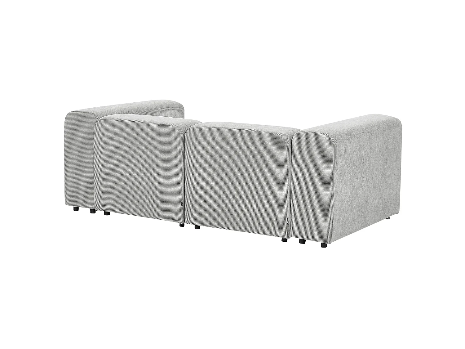 Canapé modulable FALSTERBO Velours côtelé Gris 2 places
