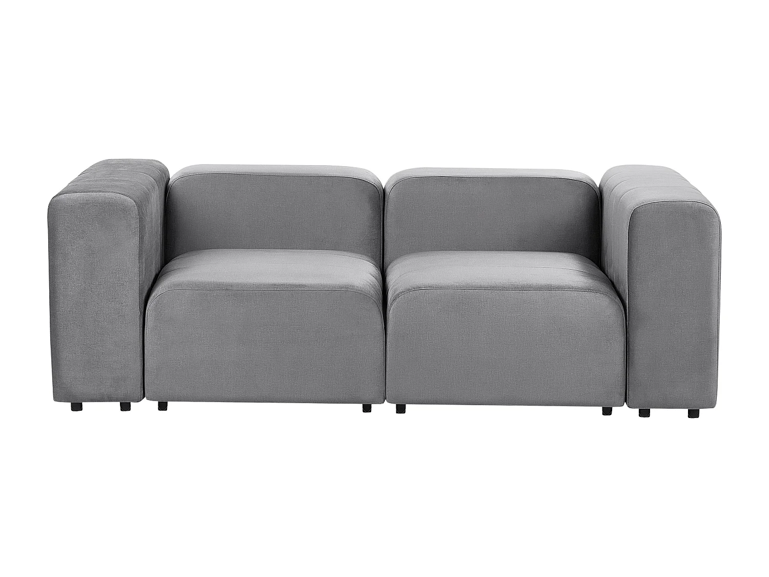 Modulaire bank FALSTERBO Fluweel Grijs 2-zitter